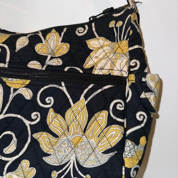 Vera Bradley Handbag Yellow Bird Print 11” Shoulder Bag Purse Crossbody - Picture 3 of 10